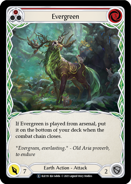 Evergreen (Red) [U-ELE119] Unlimited Rainbow Foil | Good Games Adelaide SA