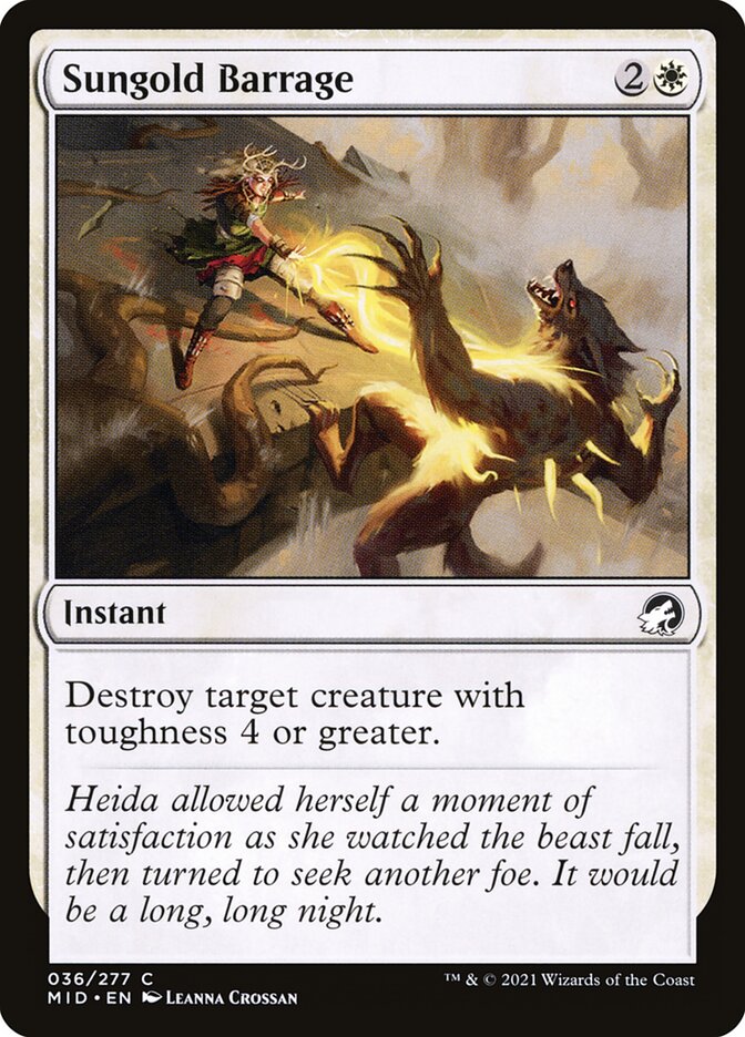 Sungold Barrage 36 (Innistrad: Midnight Hunt)  - Foil | Good Games Adelaide SA
