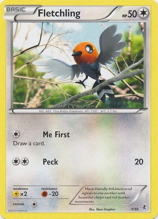 Fletchling (1/30) [XY: Trainer Kit 1 - Bisharp] | Good Games Adelaide SA