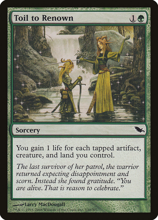 Toil to Renown 130 (Shadowmoor)  - Foil | Good Games Adelaide SA