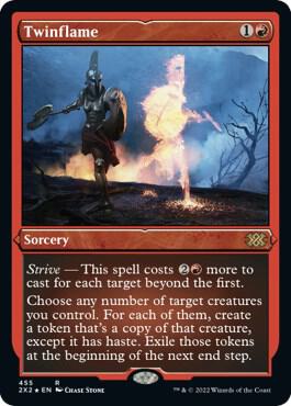 Twinflame Foil Etched 455 (Double Masters 2022)  - Foil | Good Games Adelaide SA