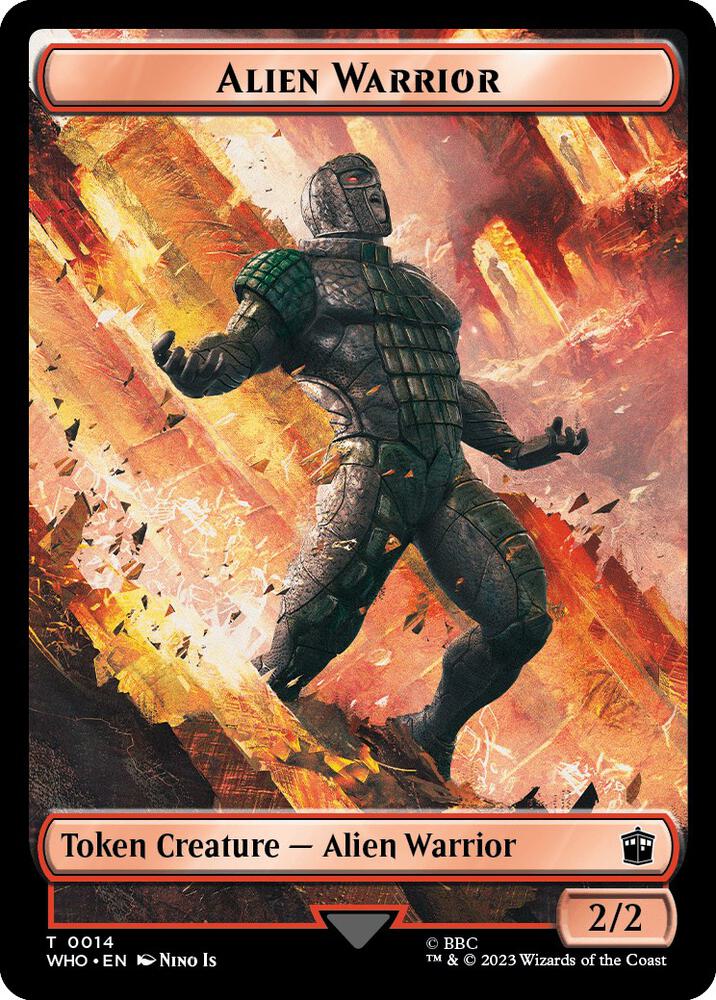 Alien Warrior Food 0027 Double Sided Token 14 // 27 (Universes Beyond: Doctor Who)  | Good Games Adelaide SA