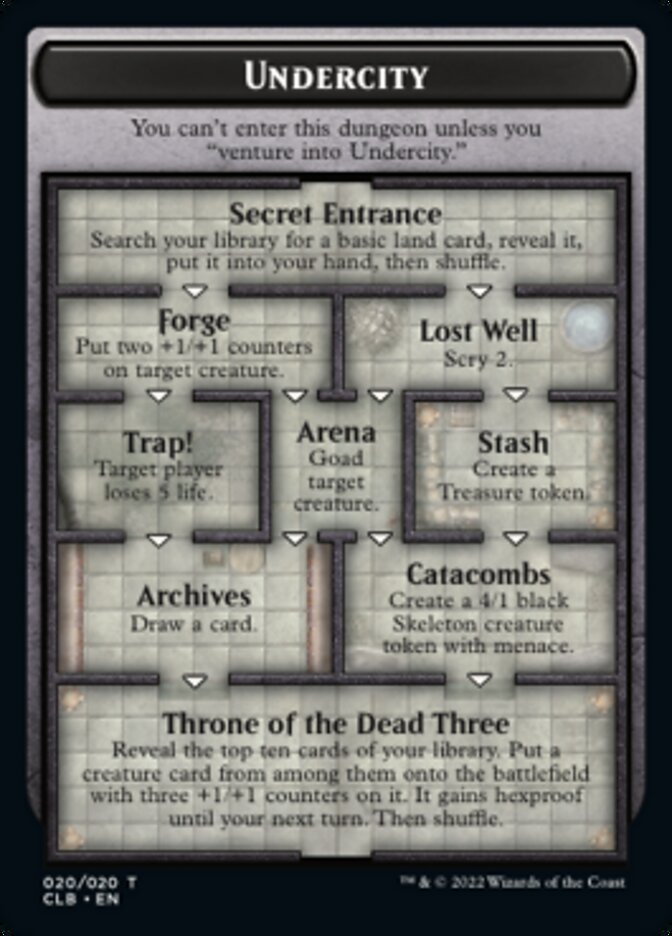 The Initiative // Undercity Double-sided Token [Commander Legends: Battle for Baldur's Gate Tokens] | Good Games Adelaide SA