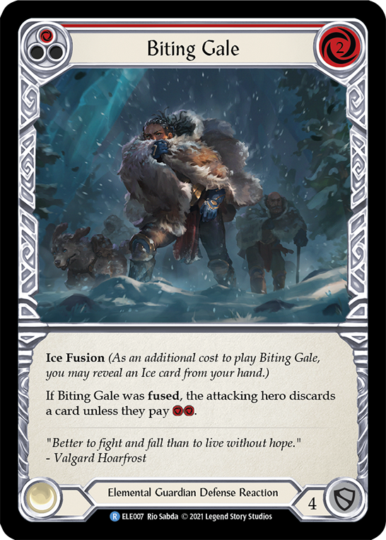 Biting Gale (Red) [ELE007] (Tales of Aria)  1st Edition Normal | Good Games Adelaide SA