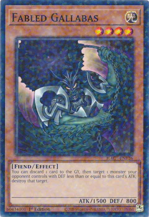 Fabled Gallabas (Duel Terminal) [HAC1-EN126] Common | Good Games Adelaide SA