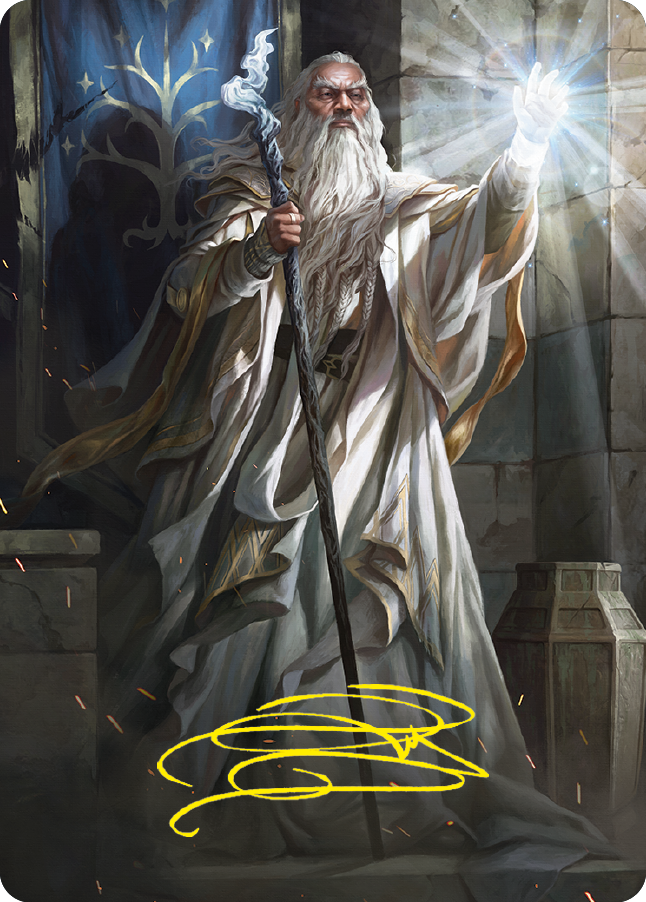 Gandalf the White Art Card (Gold-Stamped Signature) [The Lord of the Rings: Tales of Middle-earth Art Series] | Good Games Adelaide SA