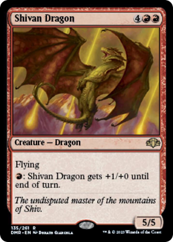 Shivan Dragon 135 (Dominaria Remastered)  - Foil | Good Games Adelaide SA