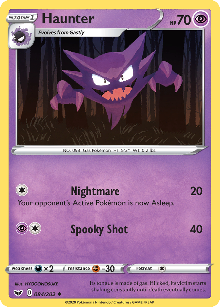 Haunter (084/202) [Sword & Shield: Base Set] | Good Games Adelaide SA