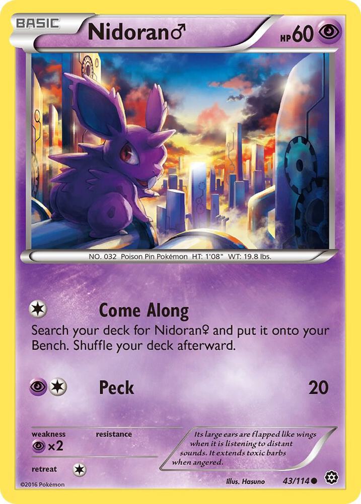 Nidoran M 43/114 (XY - Steam Siege)  | Good Games Adelaide SA