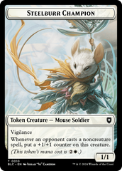 Steelburr Champion // Squid Double-Sided Token [Bloomburrow Commander Tokens] | Good Games Adelaide SA
