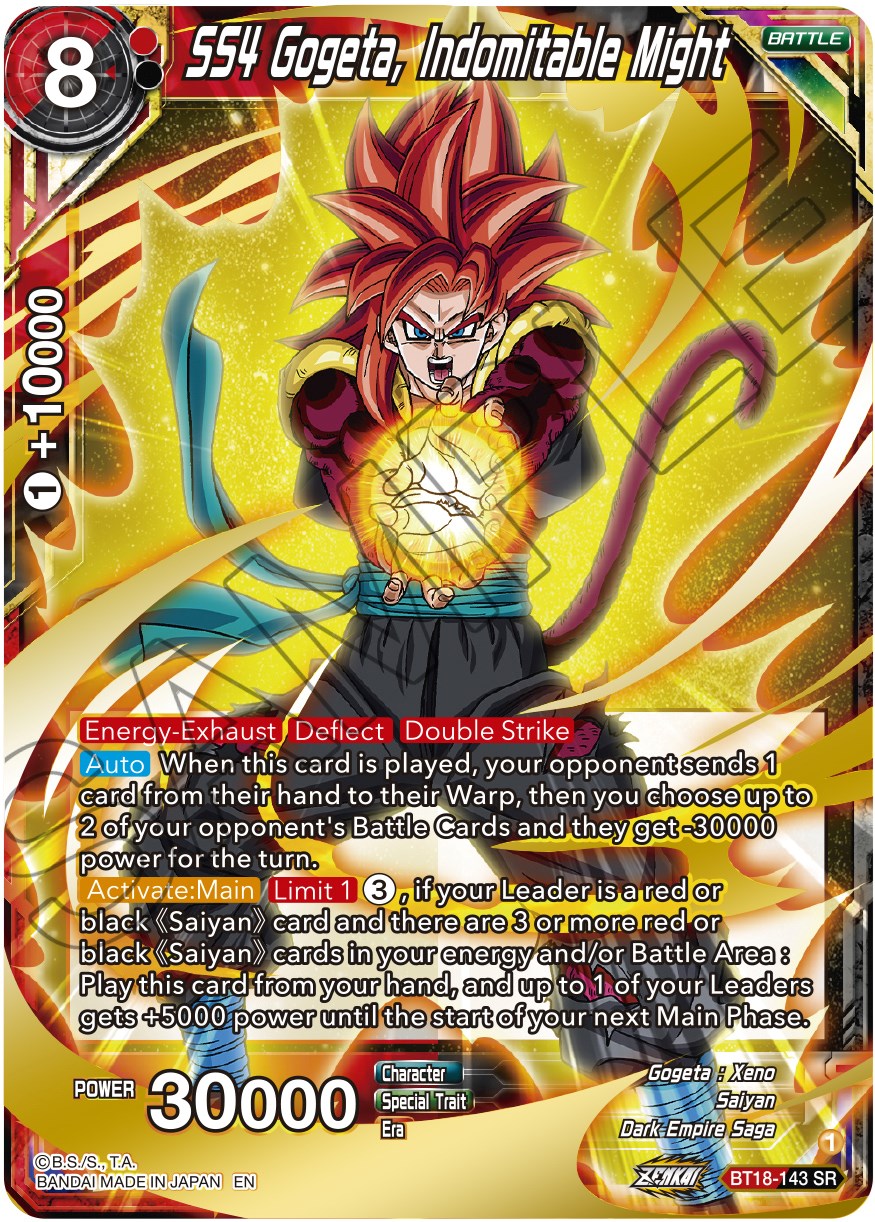 SS4 Gogeta, Indomitable Might (BT18-143) [Dawn of the Z-Legends] | Good Games Adelaide SA