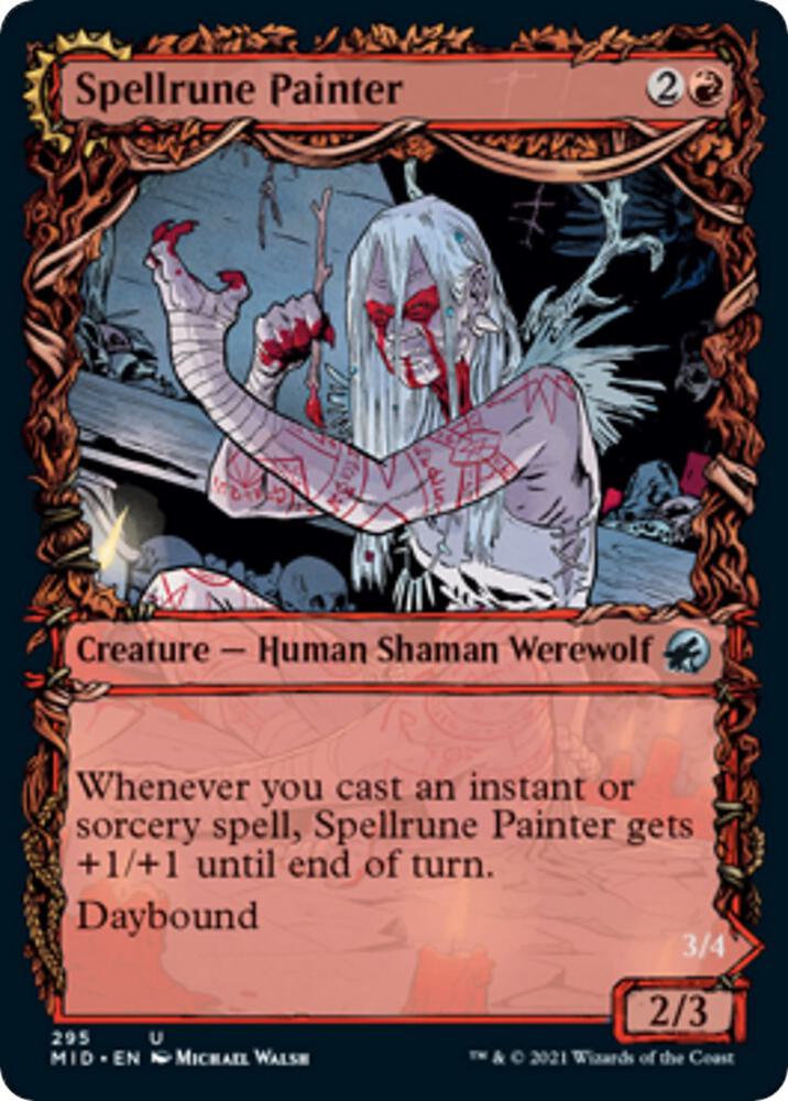 Spellrune Painter Showcase 295 (Innistrad: Midnight Hunt)  - Foil | Good Games Adelaide SA