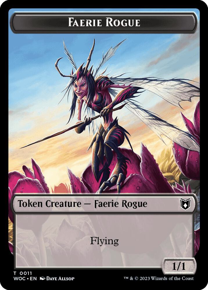 Faerie Rogue 0011 Pirate Double Sided Token 11 // 12 (Commander: Wilds of Eldraine)  | Good Games Adelaide SA
