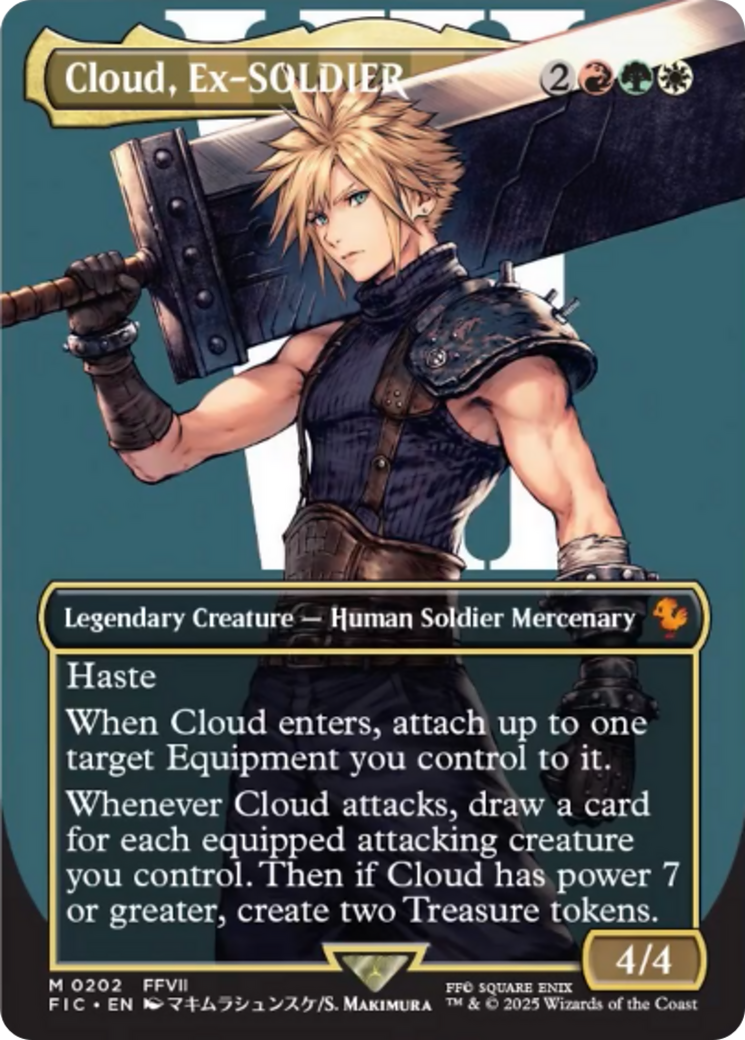 Cloud, Ex-SOLDIER (Borderless) [FINAL FANTASY Commander] | Good Games Adelaide SA