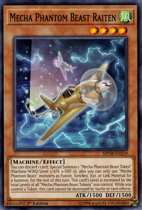 Mecha Phantom Beast Raiten [MP18-EN119] Common | Good Games Adelaide SA
