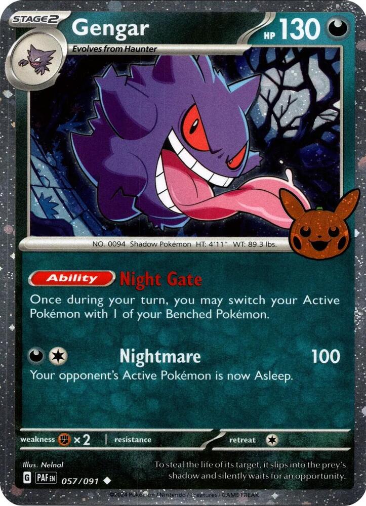 Gengar 057/091 (Trick or Trade BOOster Bundle 2024)  - Holofoil | Good Games Adelaide SA