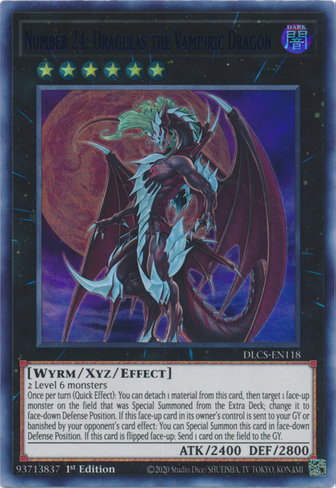 Number 24: Dragulas the Vampiric Dragon (Blue) [DLCS-EN118] Ultra Rare | Good Games Adelaide SA