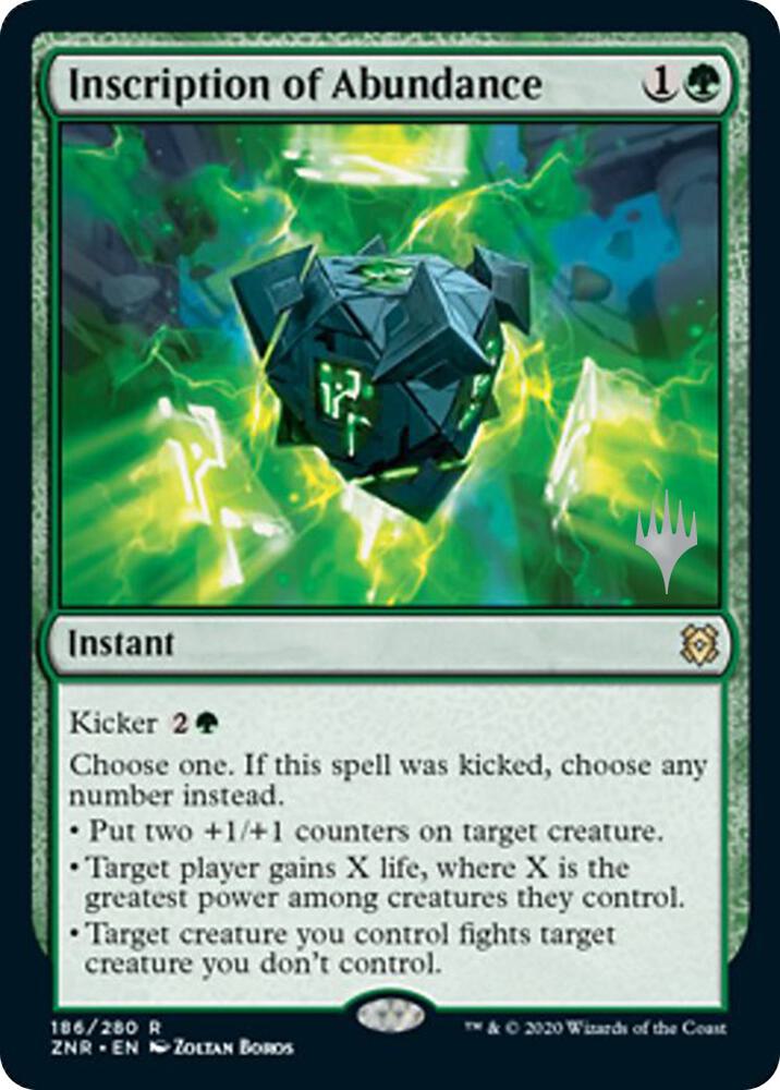 Inscription of Abundance 186 (Promo Pack: Zendikar Rising)  | Good Games Adelaide SA