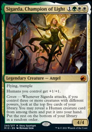 Sigarda, Champion of Light (Promo Pack) [Innistrad: Midnight Hunt Promos] | Good Games Adelaide SA