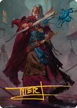Elminster Art Card 64 81 Gold Stamped Signature 64 (Art Series: Commander Legends: Battle for Baldur's Gate)  | Good Games Adelaide SA