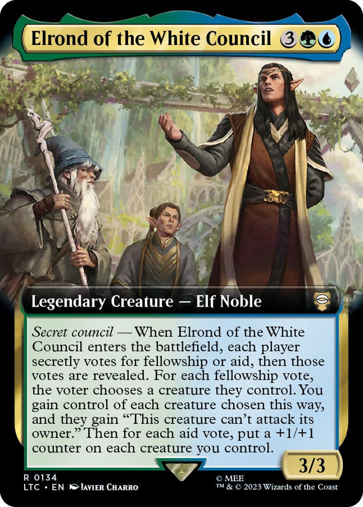 Elrond of the White Council (Extended Art) [The Lord of the Rings: Tales of Middle-Earth Commander] | Good Games Adelaide SA