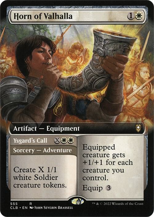 Horn of Valhalla Extended Art 555 (Commander Legends: Battle for Baldur's Gate)  - Foil | Good Games Adelaide SA