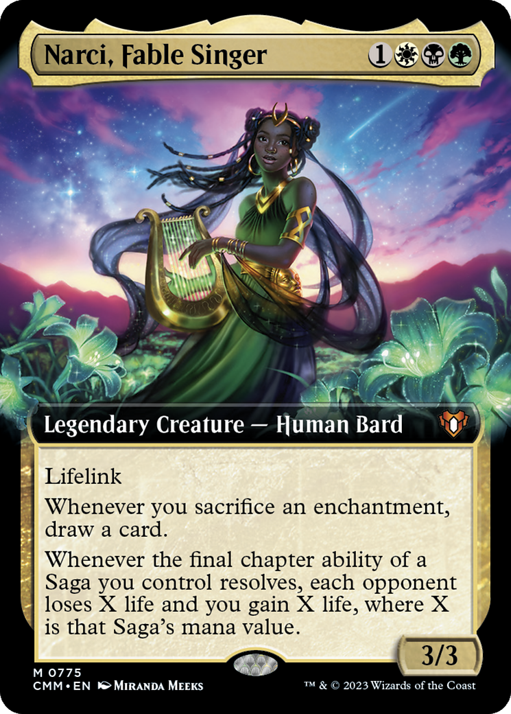 Narci, Fable Singer (Extended Art) [Commander Masters] | Good Games Adelaide SA