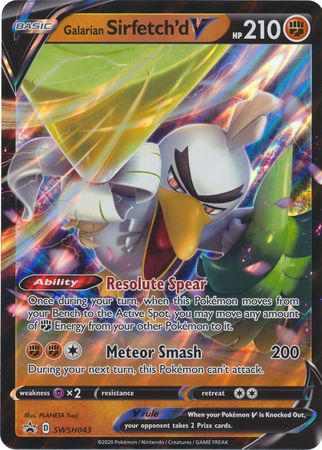 Galarian Sirfetch'd V (SWSH043) (Jumbo Card) [Sword & Shield: Black Star Promos] | Good Games Adelaide SA
