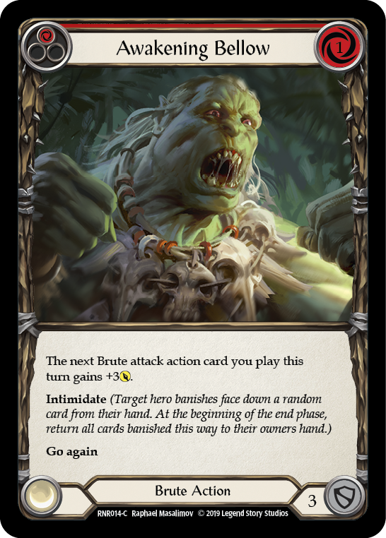 Awakening Bellow (Red) [RNR014-C] (Rhinar Hero Deck)  1st Edition Normal | Good Games Adelaide SA