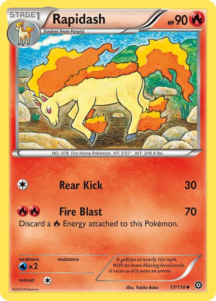 Rapidash 17/114 (XY - Steam Siege)  | Good Games Adelaide SA