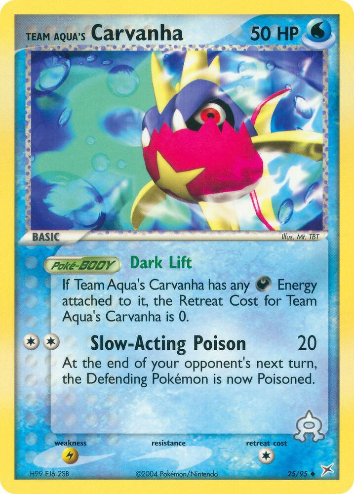 Team Aqua's Carvanha 25/95 (Team Magma vs Team Aqua)  - Reverse Holofoil | Good Games Adelaide SA