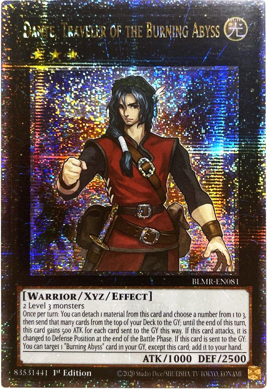 Dante, Traveler of the Burning Abyss [BLMR-EN081] Quarter Century Secret Rare | Good Games Adelaide SA