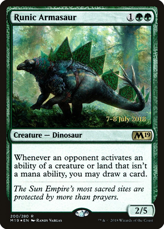 Runic Armasaur [Core Set 2019 Promos] | Good Games Adelaide SA