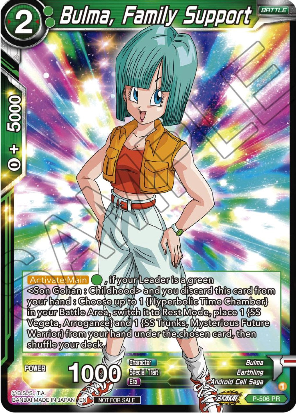 Bulma, Family Support (Zenkai Series Tournament Pack Vol.4) (P-506) [Tournament Promotion Cards] | Good Games Adelaide SA