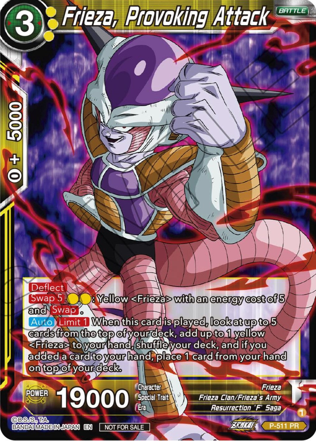 Frieza, Provoking Attack (Zenkai Series Tournament Pack Vol.4) (P-511) [Tournament Promotion Cards] | Good Games Adelaide SA