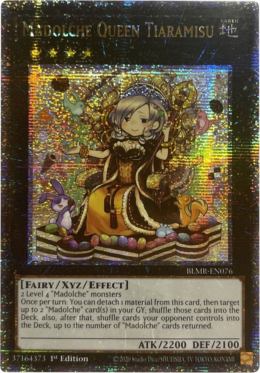 Madolche Queen Tiaramisu [BLMR-EN076] Quarter Century Secret Rare | Good Games Adelaide SA