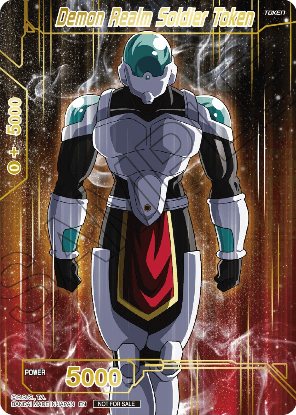 Demon Realm Soldier Token (Championship Token Card Pack 2023 Vol.1) (Gold-Stamped Silver Foil) [Tournament Promotion Cards] | Good Games Adelaide SA