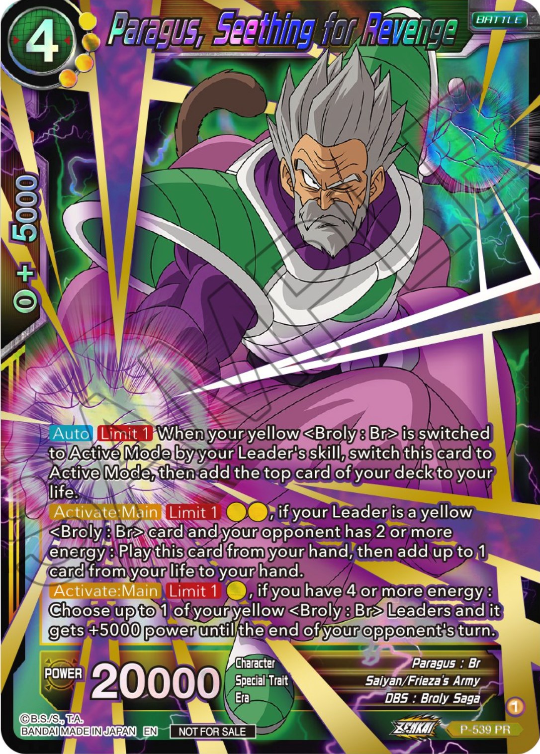 Paragus, Seething for Revenge (Championship Selection Pack 2023 Vol.2) (Gold-Stamped Shatterfoil) (P-539) [Tournament Promotion Cards] | Good Games Adelaide SA