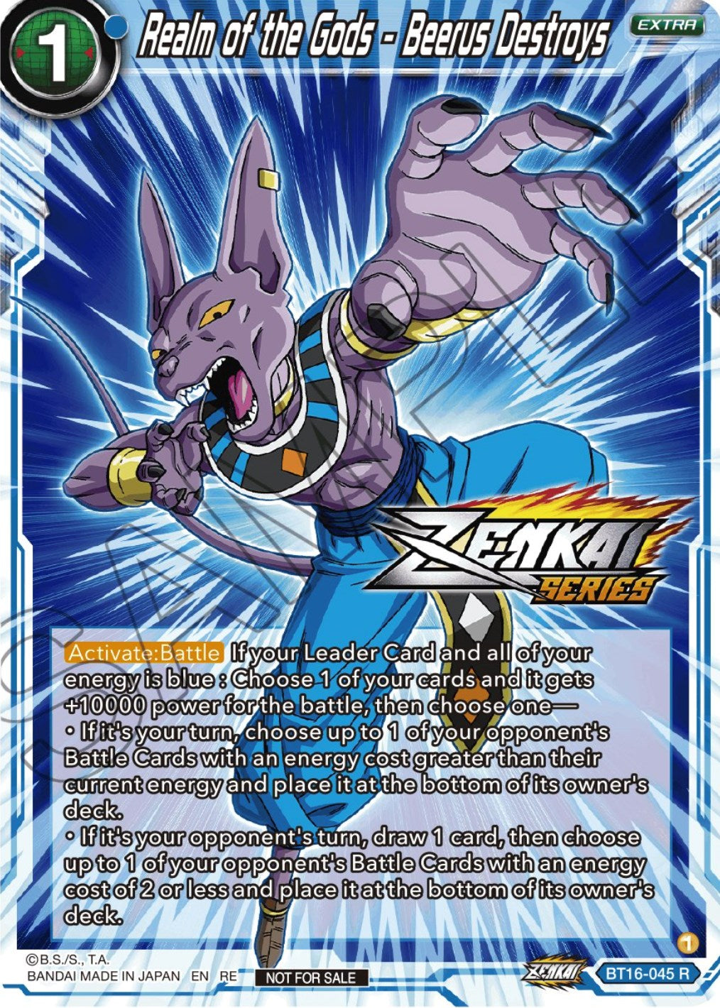 Realm of the Gods - Beerus Destroys (Event Pack 12) (BT16-045) [Tournament Promotion Cards] | Good Games Adelaide SA