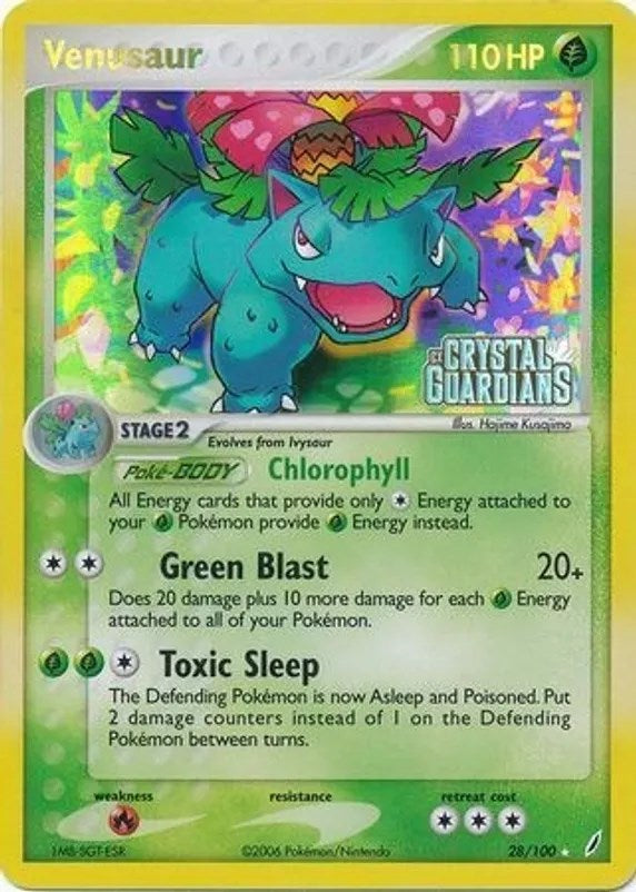 Venusaur (028/100) (Prerelease) [EX: Crystal Guardians] | Good Games Adelaide SA