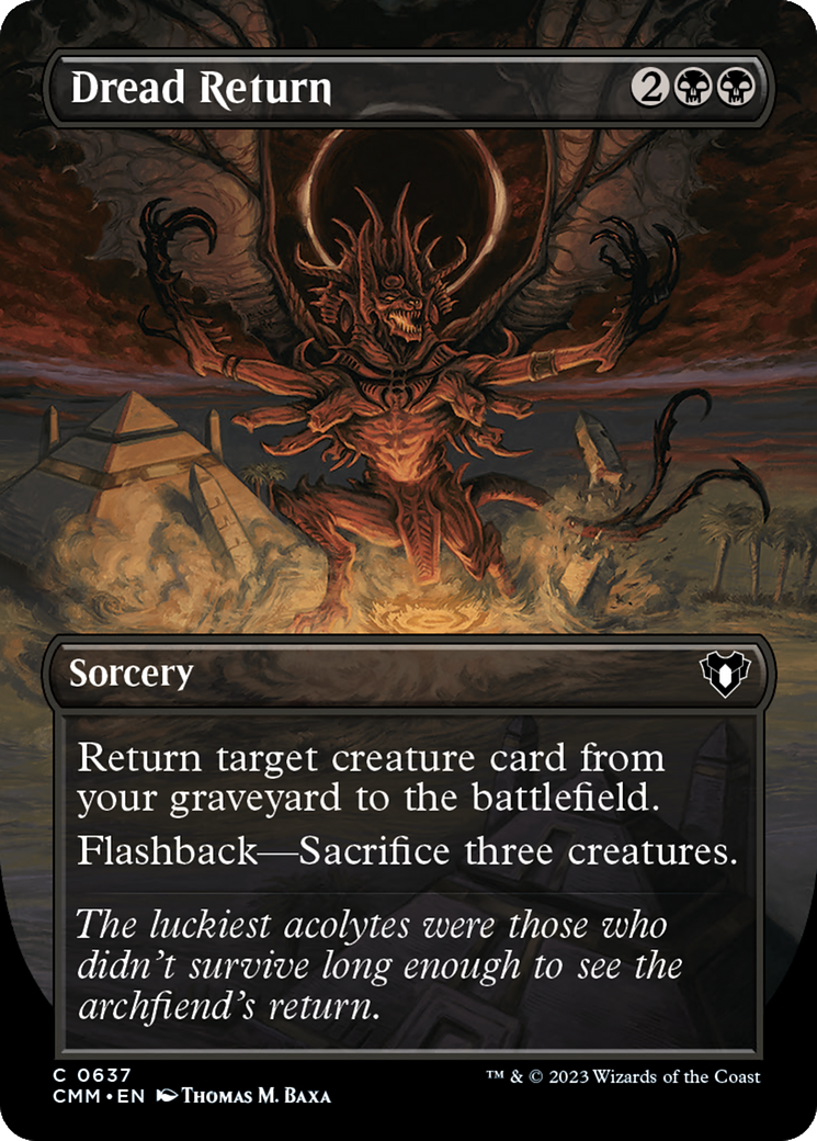 Dread Return (Borderless Alternate Art) [Commander Masters] | Good Games Adelaide SA