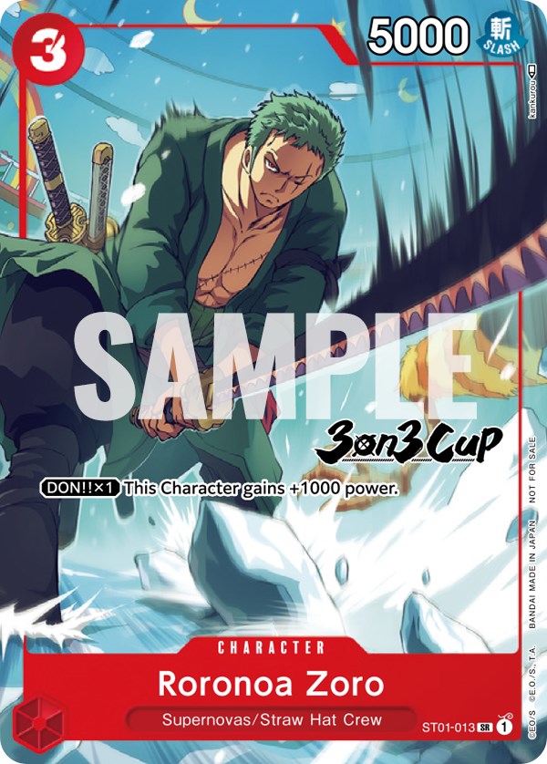 Roronoa Zoro (3-on-3 Cup) [Participant] [One Piece Promotion Cards] | Good Games Adelaide SA