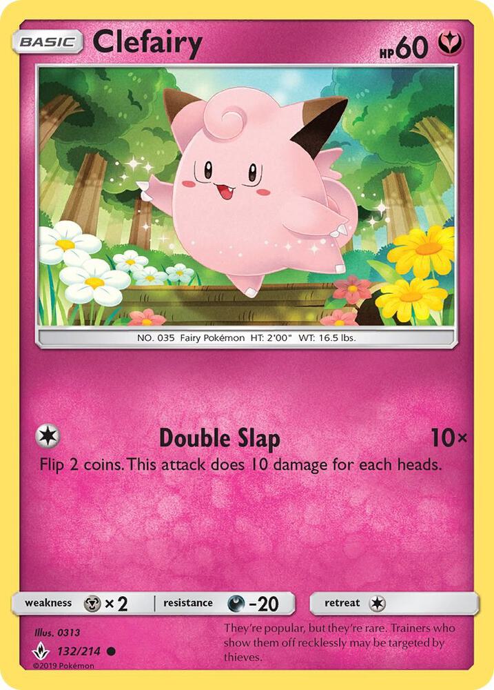 Clefairy 132/214 (SM - Unbroken Bonds)  | Good Games Adelaide SA