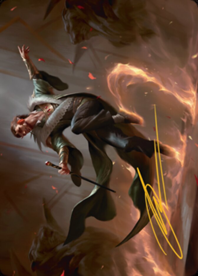 Fleetfoot Dancer Art Card (Gold-Stamped Signature) [Streets of New Capenna Art Series] | Good Games Adelaide SA