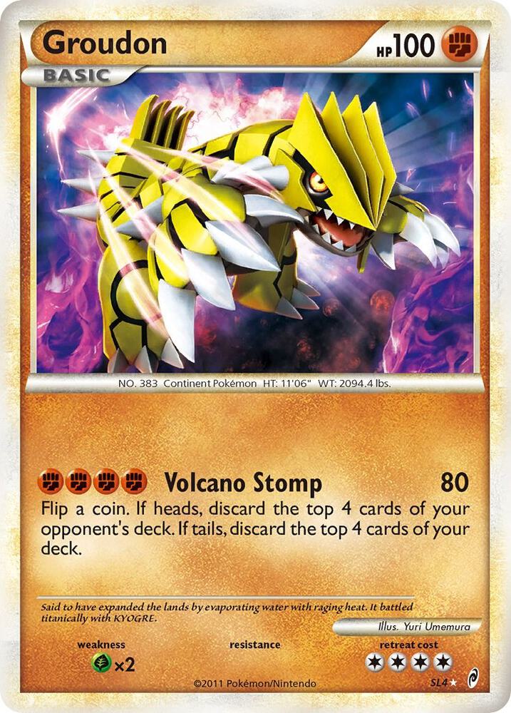 Groudon Shiny SL4 (Call of Legends)  - Holofoil | Good Games Adelaide SA