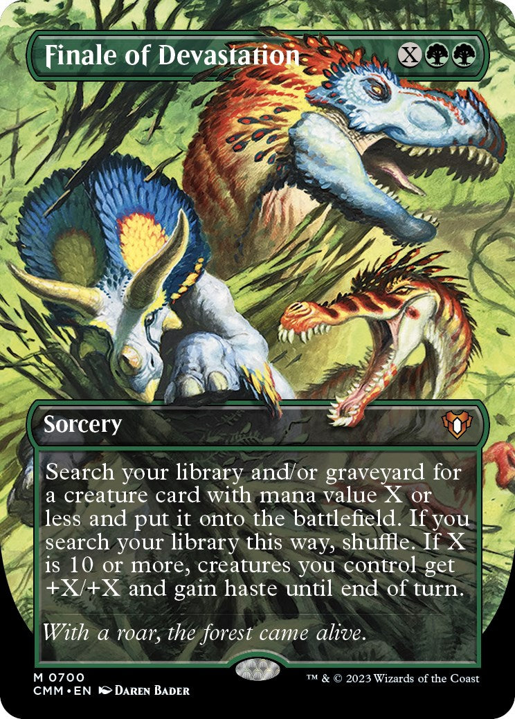 Finale of Devastation (Borderless Alternate Art) [Commander Masters] | Good Games Adelaide SA