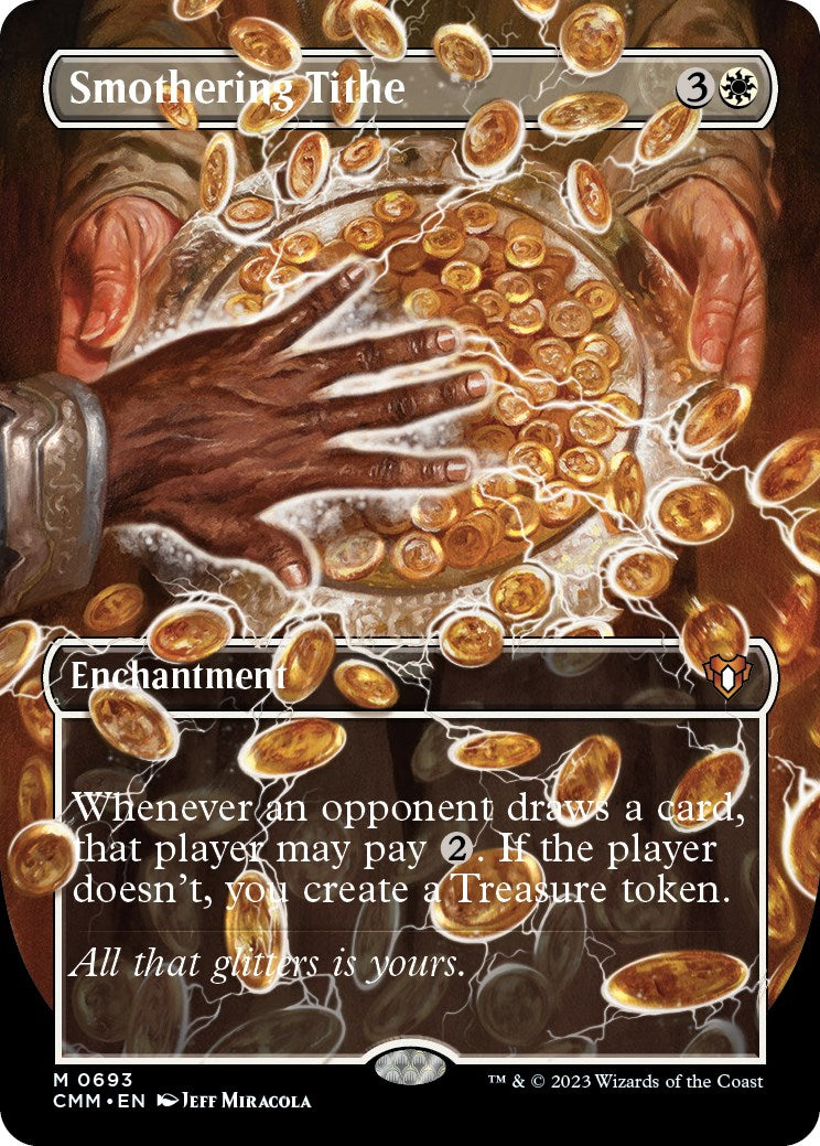 Smothering Tithe (Borderless Alternate Art) [Commander Masters] | Good Games Adelaide SA