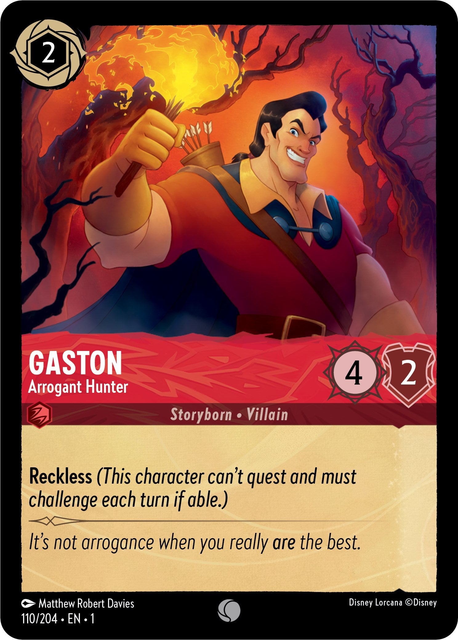 Gaston - Arrogant Hunter (110/204) [The First Chapter] | Good Games Adelaide SA