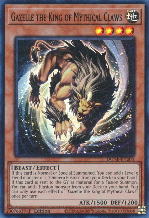 Gazelle the King of Mythical Claws [DUNE-EN003] Super Rare | Good Games Adelaide SA