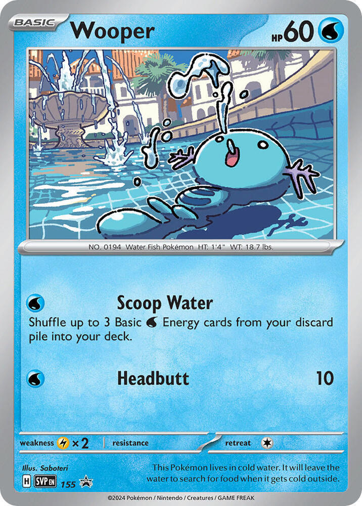 Wooper 155 (SV: Scarlet & Violet Promo Cards)  - Holofoil | Good Games Adelaide SA